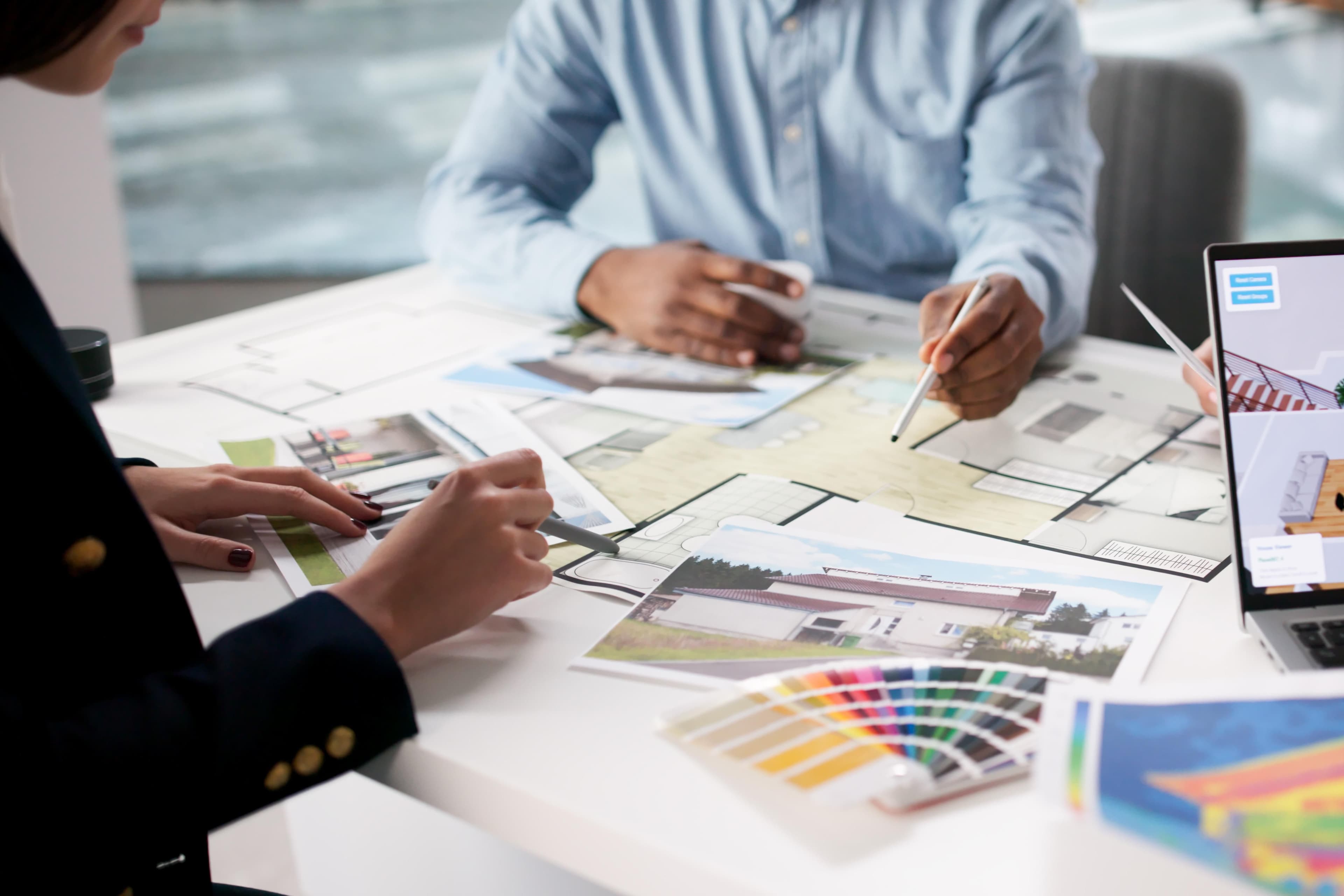 Landscape design consultation materials for a residential garden project